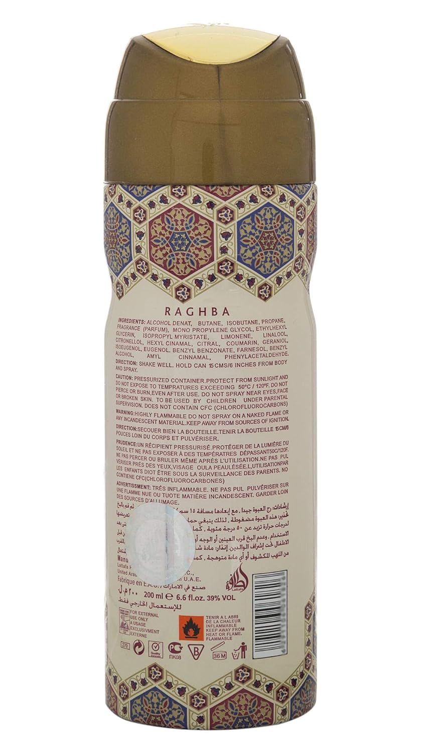 LATTAFA RAGHBA DEODORANT 200 ML U