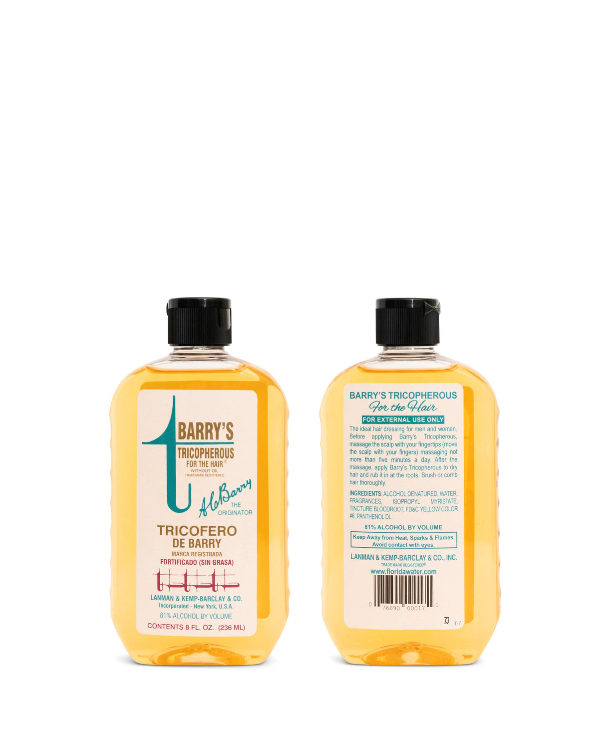 MURRAY & LANMAN BARRY'S TRICOPHEROUS GREASELESS 8.0 U