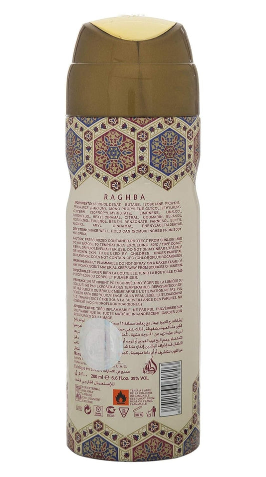 LATTAFA RAGHBA DEODORANT 200 ML U