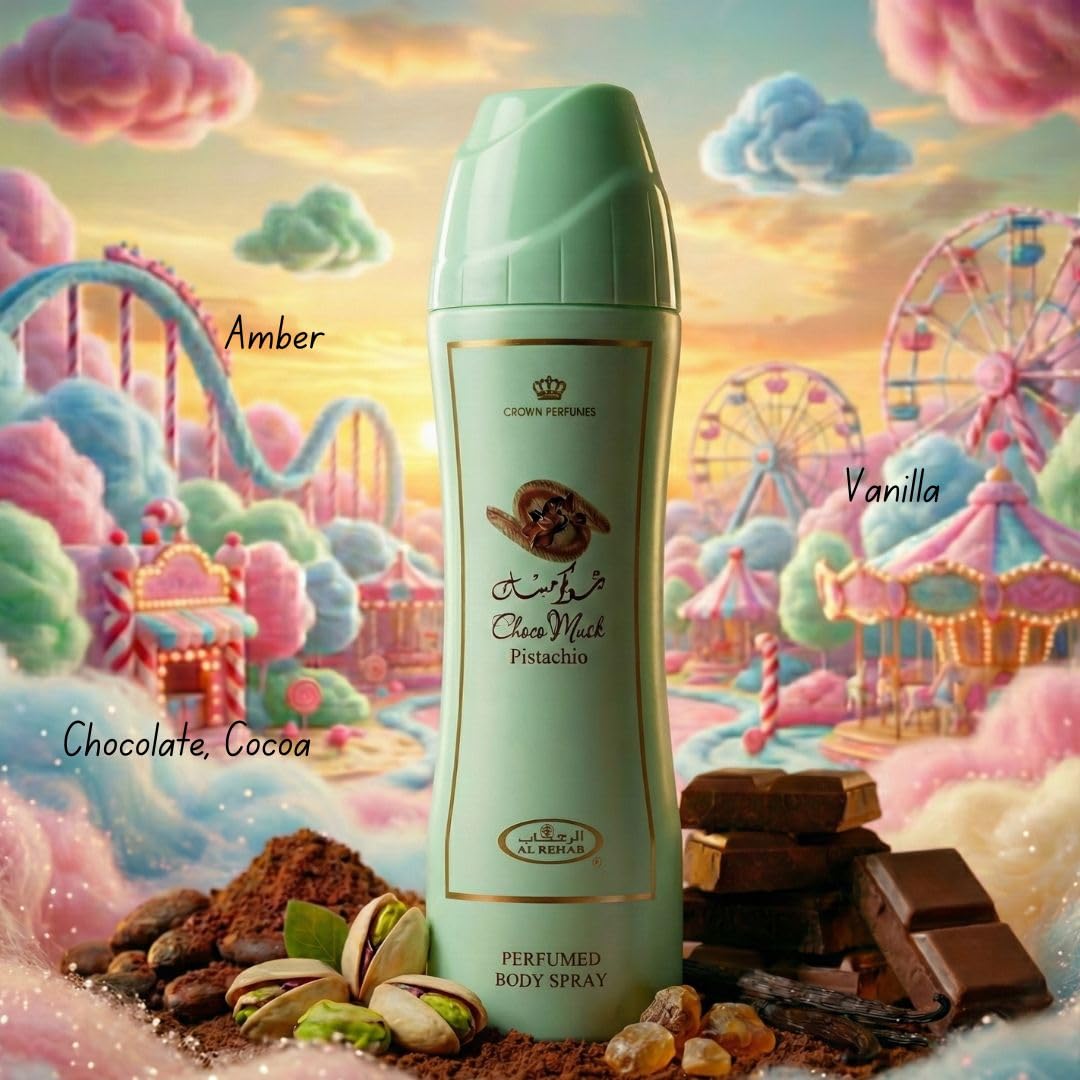 AL REHAB CHOCO MUSK PISTACHIO BODY SPRAY 6.7 U
