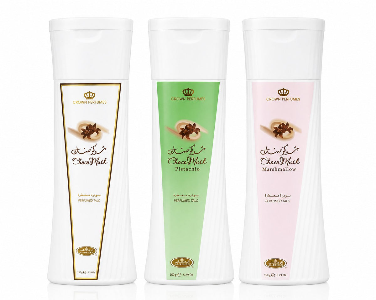 AL REHAB CHOCO MUSK PISTACHIO PERFUMED TALCUM POWDER 5.29 U