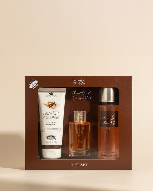 AL REHAB CHOCO MUSK GIFT SET 3PC (EDP 1.65/SG 6.7/BM 8.4) U